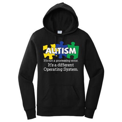 It's A Different Operating System Autism Awareness, Autism Puzzle Women's Pullover Hoodie