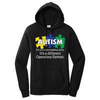 It's A Different Operating System Autism Awareness, Autism Puzzle Women's Pullover Hoodie