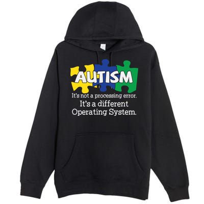 It's A Different Operating System Autism Awareness, Autism Puzzle Premium Pullover Hoodie