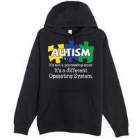 It's A Different Operating System Autism Awareness, Autism Puzzle Premium Pullover Hoodie
