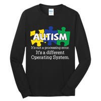 It's A Different Operating System Autism Awareness, Autism Puzzle Tall Long Sleeve T-Shirt