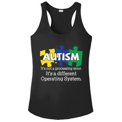 It's A Different Operating System Autism Awareness, Autism Puzzle Ladies PosiCharge Competitor Racerback Tank