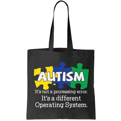 It's A Different Operating System Autism Awareness, Autism Puzzle Bag