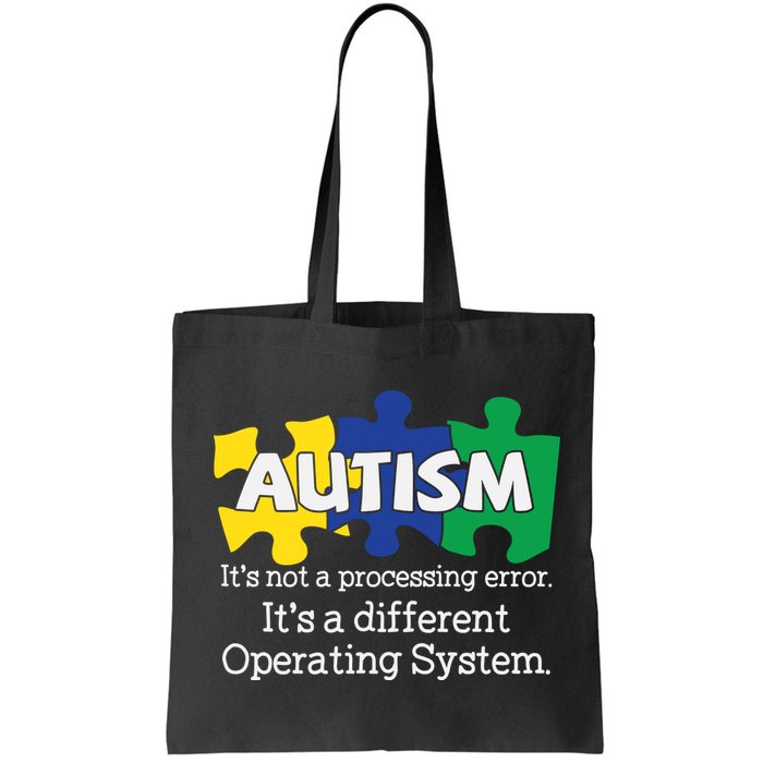 It's A Different Operating System Autism Awareness, Autism Puzzle Bag
