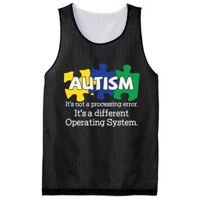 It's A Different Operating System Autism Awareness, Autism Puzzle Mesh Reversible Basketball Jersey Tank