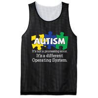 It's A Different Operating System Autism Awareness, Autism Puzzle Mesh Reversible Basketball Jersey Tank