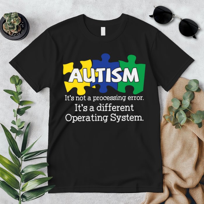 It's A Different Operating System Autism Awareness, Autism Puzzle Premium T-Shirt