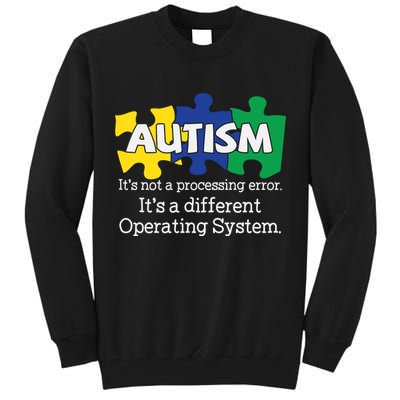 It's A Different Operating System Autism Awareness, Autism Puzzle Tall Sweatshirt