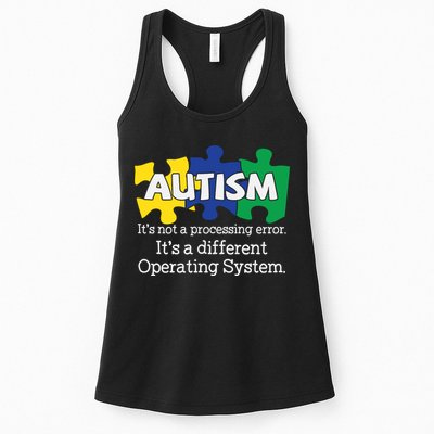 It's A Different Operating System Autism Awareness, Autism Puzzle Womens Tank Top