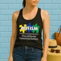 It's A Different Operating System Autism Awareness, Autism Puzzle Womens Tank Top