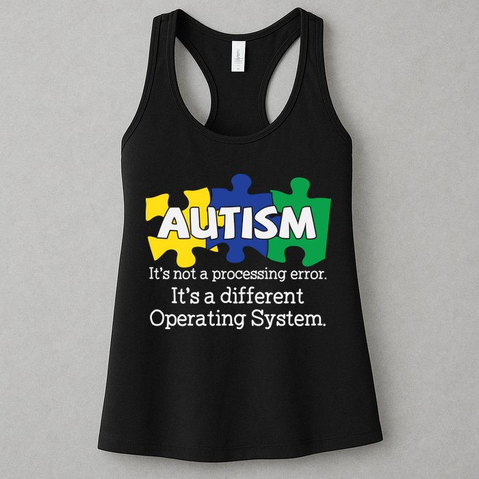It's A Different Operating System Autism Awareness, Autism Puzzle Womens Tank Top