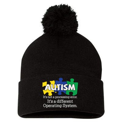 It's A Different Operating System Autism Awareness, Autism Puzzle Pom Pom 12in Knit Beanie