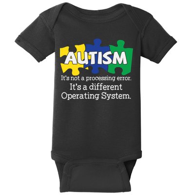 It's A Different Operating System Autism Awareness, Autism Puzzle Baby Bodysuit