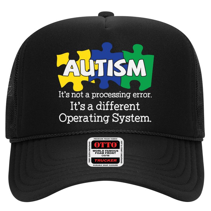 It's A Different Operating System Autism Awareness, Autism Puzzle Trucker Hat