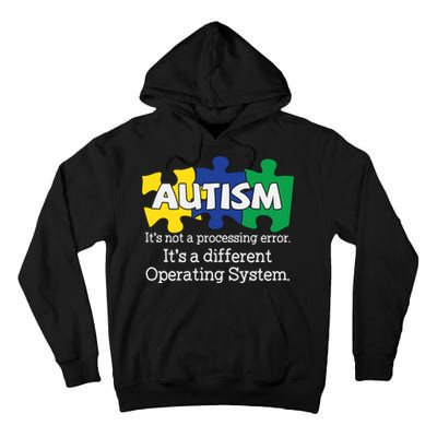 It's A Different Operating System Autism Awareness, Autism Puzzle Tall Hoodie