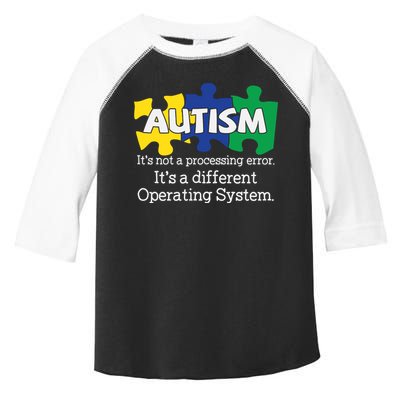 It's A Different Operating System Autism Awareness, Autism Puzzle Toddler Fine Jersey T-Shirt