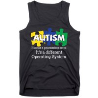 It's A Different Operating System Autism Awareness, Autism Puzzle Tank Top