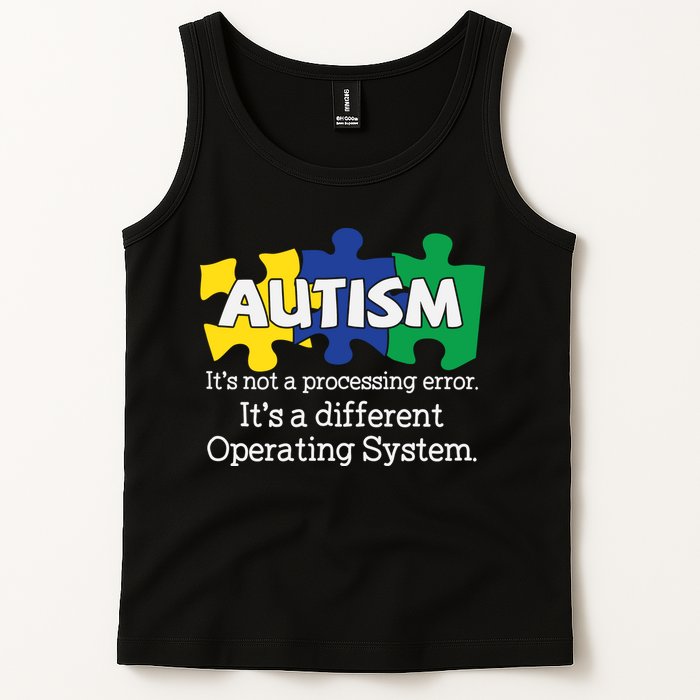 It's A Different Operating System Autism Awareness, Autism Puzzle Tank Top
