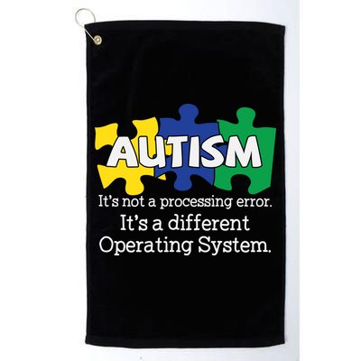 It's A Different Operating System Autism Awareness, Autism Puzzle Golf Towel