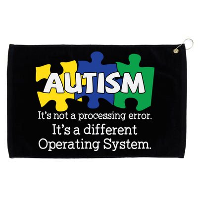 It's A Different Operating System Autism Awareness, Autism Puzzle Grommeted Golf Towel