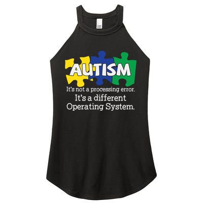 It's A Different Operating System Autism Awareness, Autism Puzzle Women's Perfect Tri Rocker Tank