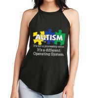 It's A Different Operating System Autism Awareness, Autism Puzzle Women's Perfect Tri Rocker Tank