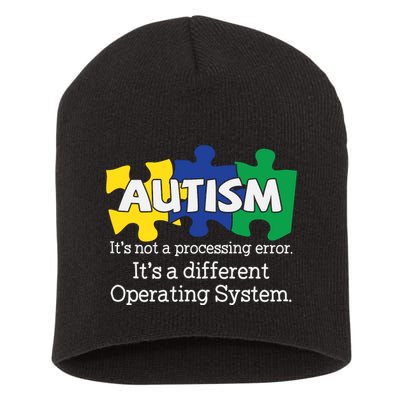 It's A Different Operating System Autism Awareness, Autism Puzzle Short Acrylic Beanie
