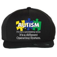It's A Different Operating System Autism Awareness, Autism Puzzle Wool Snapback Cap