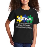It's A Different Operating System Autism Awareness, Autism Puzzle Kids T-Shirt