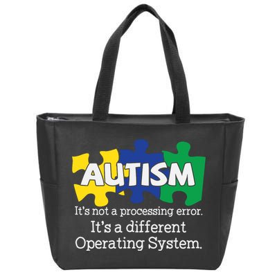 It's A Different Operating System Autism Awareness, Autism Puzzle Zip Tote Bag