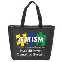 It's A Different Operating System Autism Awareness, Autism Puzzle Zip Tote Bag