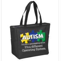 It's A Different Operating System Autism Awareness, Autism Puzzle Zip Tote Bag
