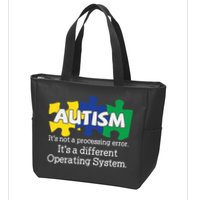 It's A Different Operating System Autism Awareness, Autism Puzzle Zip Tote Bag