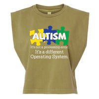 It's A Different Operating System Autism Awareness, Autism Puzzle Garment-Dyed Women's Muscle Tee