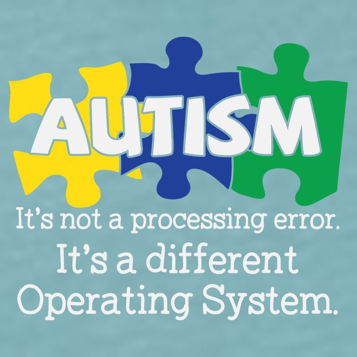 It's A Different Operating System Autism Awareness, Autism Puzzle Sueded Cloud Jersey T-Shirt