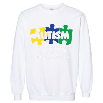 It's A Different Operating System Autism Awareness, Autism Puzzle Garment-Dyed Sweatshirt