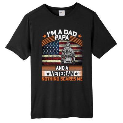 I'm A Dad Papa And Veteran Father's Day Funny Funny Gift Tall Fusion ChromaSoft Performance T-Shirt