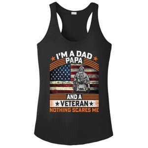 I'm A Dad Papa And Veteran Father's Day Funny Funny Gift Ladies PosiCharge Competitor Racerback Tank