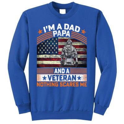 I'm A Dad Papa And Veteran Father's Day Funny Funny Gift Sweatshirt