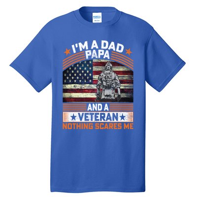 I'm A Dad Papa And Veteran Father's Day Funny Funny Gift Tall T-Shirt