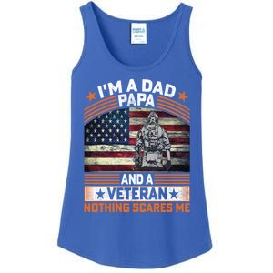 I'm A Dad Papa And Veteran Father's Day Funny Funny Gift Ladies Essential Tank