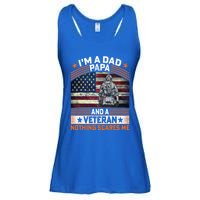 I'm A Dad Papa And Veteran Father's Day Funny Funny Gift Ladies Essential Flowy Tank