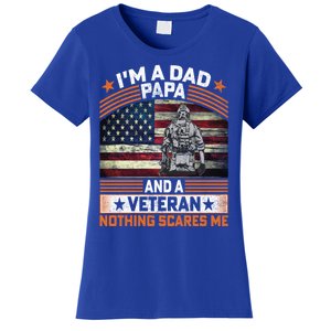 I'm A Dad Papa And Veteran Father's Day Funny Funny Gift Women's T-Shirt