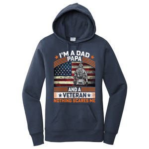 I'm A Dad Papa And Veteran Father's Day Funny Funny Gift Women's Pullover Hoodie