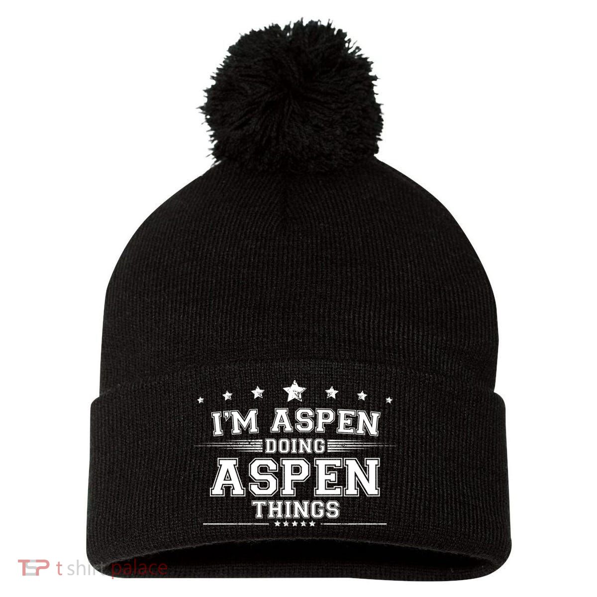 Im Aspen Doing Aspen Things Pom Pom 12in Knit Beanie