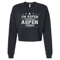 Im Aspen Doing Aspen Things Cropped Pullover Crew