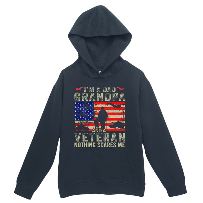 IM A Dad Grandpa And Veteran Grandpa Fathers Day Vintage Urban Pullover Hoodie