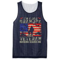 IM A Dad Grandpa And Veteran Grandpa Fathers Day Vintage Mesh Reversible Basketball Jersey Tank