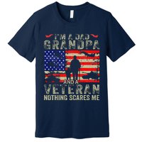 IM A Dad Grandpa And Veteran Grandpa Fathers Day Vintage Premium T-Shirt