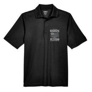 I'm A Dad Grandpa And Veteran Fathers Day Papa Grandpa Men's Origin Performance Pique Polo